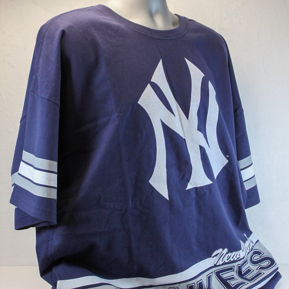 New York Yankees Short Sleeve Vintage Logo Print Oversized Tee Men's Size 2XL